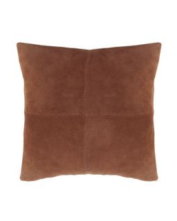 Brown Suede Pillow, 18Sq.