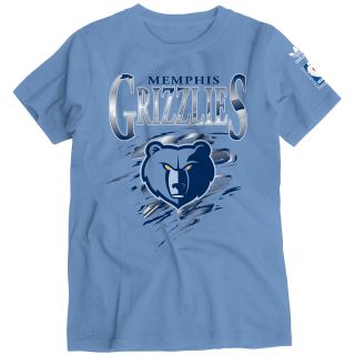 adidas Youth Memphis Grizzlies Retro Short Sleeve T Shirt   Size Medium, Lt.