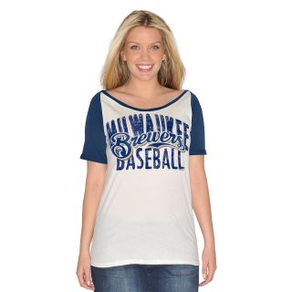 G III Womens Milwaukee Brewers Dinger Short Sleeve T Shirt   Size Xl