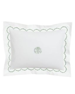 Embroidered Percale Breakfast Sham, Plain