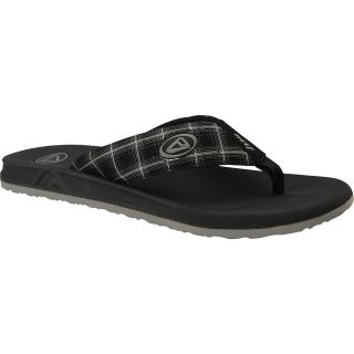 REEF Mens Phantoms Sandals   Size 9, Black Plaid