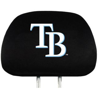 Team ProMark Tampa Bay Rays Headrest Cover in Black Features Embroidered Team