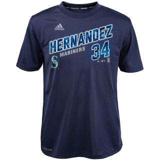 adidas Youth Seattle Mariners Felix Hernandez ClimaLite Walk Off Name And