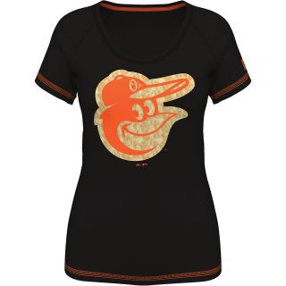 MAJESTIC ATHLETIC Womens Baltimore Orioles Bold Statement Short Sleeve T Shirt