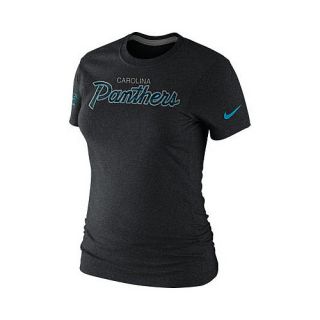 NIKE Womens Carolina Panthers Script Tri Blend T Shirt   Size Small,