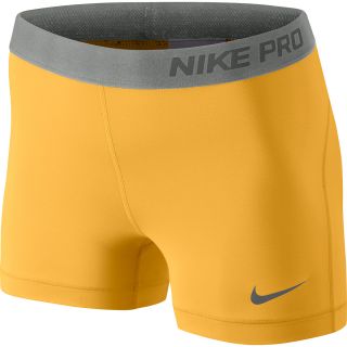 NIKE Womens Pro 3 Shorts   Size Small, Atomic Mango/grey