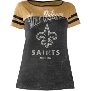 Touch By Alyssa Milano Womens New Orleans Saints All Star Scoop Collar Short 
