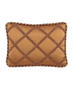 Silk Pillow with Gimp Lattice, 13 x 20