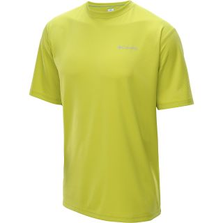 COLUMBIA Mens Zero Rules Short Sleeve T Shirt   Size 2xl, Chartreuse