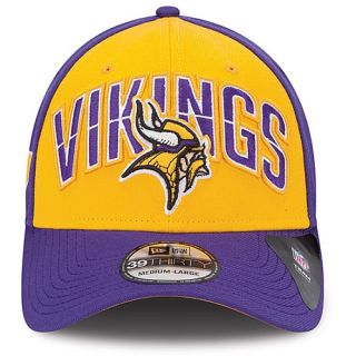 NEW ERA Mens Minnesota Vikings Draft 39THIRTY Stretch Fit Cap   Size L/xl,