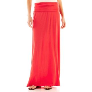 A.N.A Fold Over Maxi Skirt   Petite, Scarlet Ibis