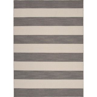 Flat Weave Stripe Gray Rug (10 X 14)