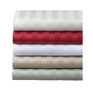 Grace Home Fashions 500tc Damask Stripe Egyptian Cotton Sheet Set, Red
