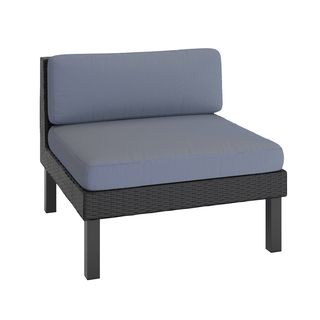 Corliving Oakland Patio Middle Seat In Textured Black Weave