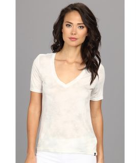 Hurley Solid Cloud V Neck Tee Womens T Shirt (White)