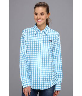 Columbia Super Tamiami L/S Shirt Womens Long Sleeve Button Up (Blue)