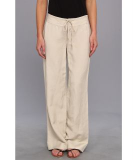 Calvin Klein Linen Wide Leg Pant Womens Casual Pants (Brown)