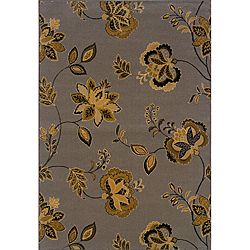 Grey/ Gold Transitional Area Rug (5 X 76)