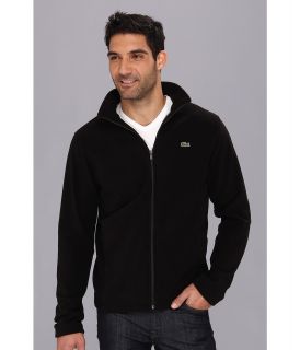 Lacoste Full Zip Polyester Fleece Sweatshirt Mens Sweatshirt (Black)