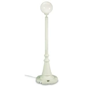 Patio Living Concepts European Single White Globe Plug In Outdoor White Lantern Patio 331