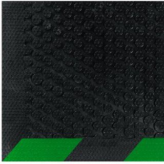 Andersen 546 Safety Scrape Nitrile Rubber Entrance Indoor/Outdoor Floor Mat with Striped Green Border, 10' Length x 4' Width, 1/8" Thick