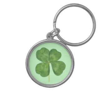 Lucky Four Leaf Clover Shamrock Keychain