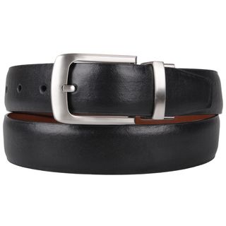 Joseph Abboud Men's Genuine Leather Reversible Belt with Silver Tone Buckle Joseph Abboud Men's Belts