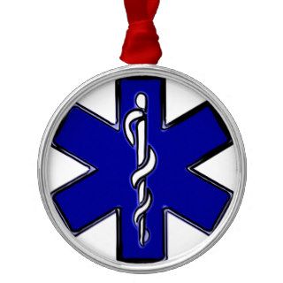 Paramedic Star Of Life Christmas Ornaments