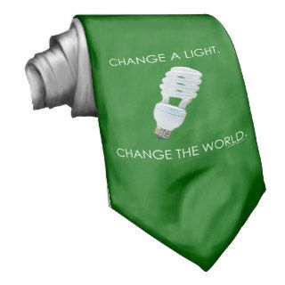 Change Bulb   White Text Tie