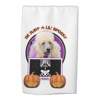 Halloween   Just a Lil Spooky   Poodle   Champagne Hand Towels