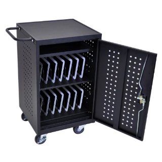 Luxor Tablet Computer Charging Station (Black) (36.75"H x 26"W x 20.25"D)  Free Standing Sports Racks 