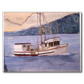 F/V RAVEN Longline Fishing Boat Columbia River OR Postcard
