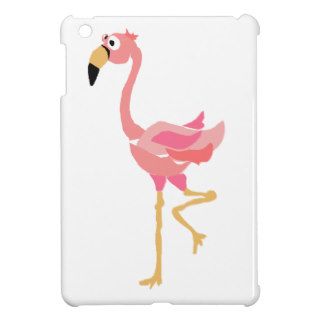 WW  Funny Flamingo Primitive Art Cartoon iPad Mini Cases