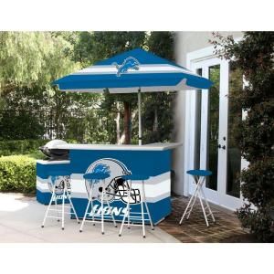 Best of Times Detroit Lions All Weather Patio Bar Set with 6 ft. Umbrella 2003W1224