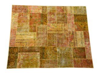 100% Wool 8' X 10' Astounding Overdyed Patch Work Authentic Area Rug, Sh549   Hand Knotted Rugs
