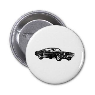 1968 Ford Mustang Fastback Pinback Button
