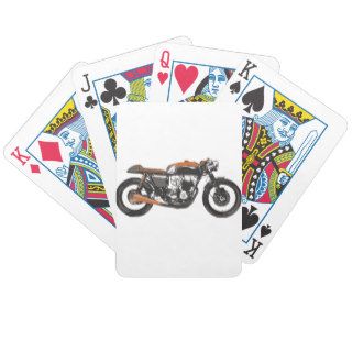 Simple Motorcycle   Cafe Racer 750 Drawing Playing Cards