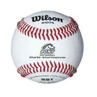 A1075B SST Official Pony League White Tournament Baseballs from Wilson   Case of 10 Dozen  Sports & Outdoors