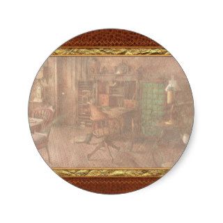 Doctor   Desk   The physician's office Round Sticker