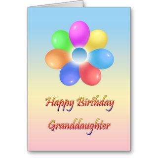 Happy Birthday granddaughter  Card