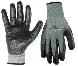 Wells Lamont 551L Cut Resistant Work Gloves, Kevlar Glove Dipped in Nitrile Rubber, Large   Cut Resistant Safety Gloves  