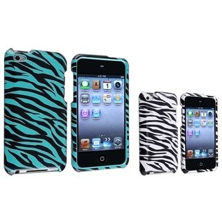 BasAcc White/ Blue Zebra Case for Apple iPod touch 4th Generation BasAcc Cases