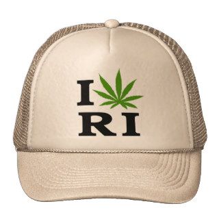 I Love Cannabis Marijuana Rhode Island Trucker Hat