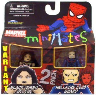 Marvel Minimates Series 34 Mini Figure 2Pack Black Queen Selene & Hellfire Club Guard Variant Toys & Games