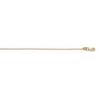 14k Yellow Gold 1.2mm Bead Chain Necklace   18 Inch   JewelryWeb Jewelry