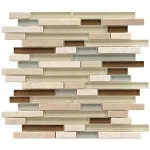 Merola Tile Tessera Piano York 11 3/4 in. x 11 3/4 in. x 8 mm Stone and Glass Mosaic Wall Tile GDMTPNY