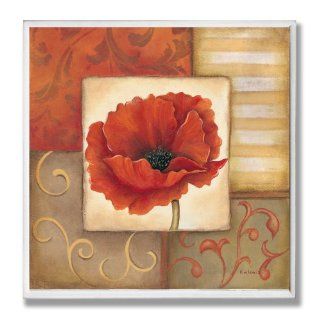 Stupell Home Red Open Poppy Wall Plaque   Decorative Plaques