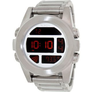 Nixon Men's Unit SS A3601263 00 Silver Stainless Steel Quartz Watch with Digital Dial Nixon Men's Nixon Watches