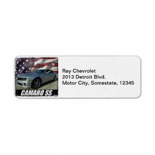 2013 Camaro SS Convertible Custom Return Address Label