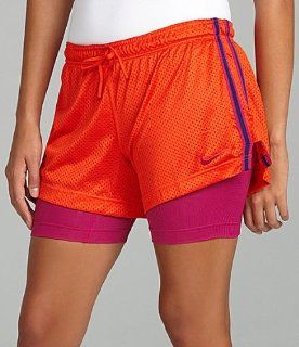 Nike Women's Running PRO Double Up Shorts Team Orange Medium [M]  Sports & Outdoors